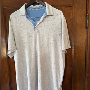 Walter Hagen Light Blue and White Speckled Golf Polo
